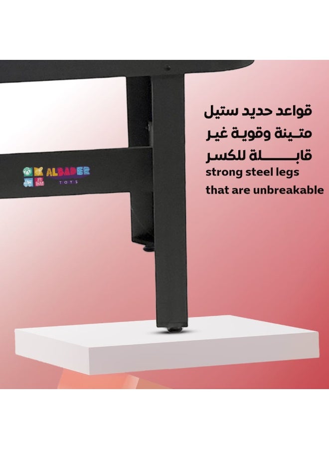 البدر طاولة هوكي هوائية متوسطة, بالحجم 1.2 متر للأطفال والكبار من البدر، طاولة لهوكي الهواء للمنافسات الداخلية تتميز بمروحة كهربائية قوية ولوحة نقاط مرقمة - Image 4